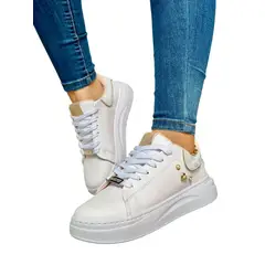 EVEGONZ - Tenis Casual de Moda Zapato Comodo de Mujer