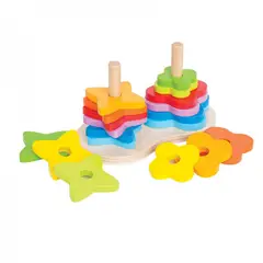 HAPE - JUEGO DE APILAR DOBLE ARCOÍRIS