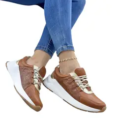 EVEGONZ - Zapatos Deportivos Para Mujer Tenis En Cuero