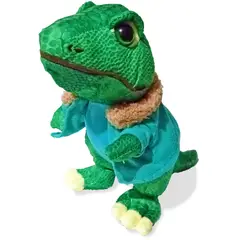 GENERICO - Peluche Dinosaurio Con Abrigo Textura Escamosa 25cm Verde