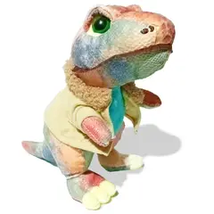 GENERICO - Peluche Dinosaurio Con Abrigo Textura Escamosa 25cm beige