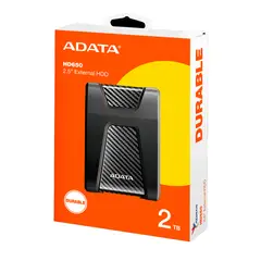 ADATA - Disco Duro Externo 2tb Antigolpes Hd650 Usb Negro