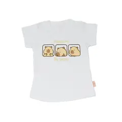 BIGBOYS - Camiseta Capybara Blanca Niña