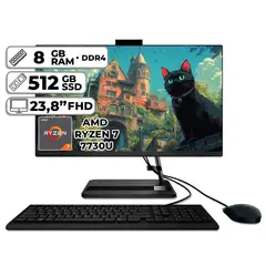 LENOVO - TODO EN UNO AMD RYZEN 7-7730U 8GB RAM 512GB SSD 238″ FHD