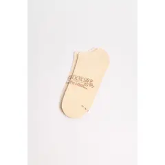 KOAJ - Medias kakis claras tobilleras con diseño college MUJER