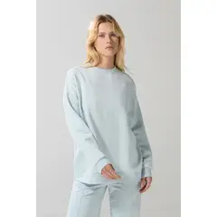 KOAJ - Buzo unicolor oversize con cuello redondo Mujer