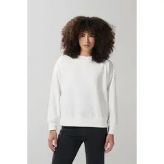 KOAJ - Buzo con cuello redondo y hombro rodado unicolor MUJER