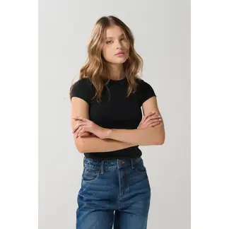 KOAJ - Camiseta manga corta acanalada unicolor ajustada Mujer