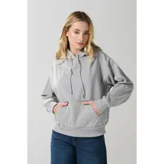 KOAJ - Buzo capota para mujer unicolor, fit amplio con bolsillo MUJER
