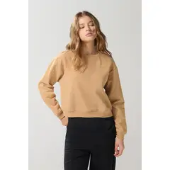 KOAJ - Buzo cuello redondo unicolor con tejidos en rib MUJER