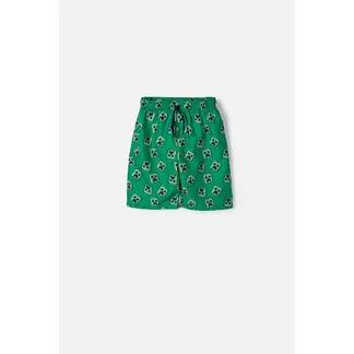 MINECRAFT - Pantaloneta de baño de verde con cordón en cintura para niño