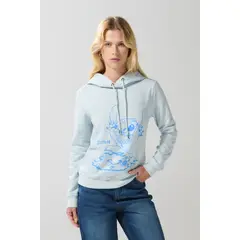 KOAJ - Buzo con capota azul claro y diseño de Lilo & Stitch MUJER