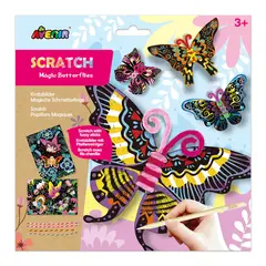 GENERICO - HOJAS DE ARTE PARA NIÑOS - SCRATCH - RASPAR - MARIPOSAS