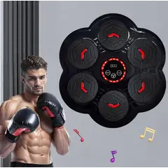 GENERICO - Máquina Boxeo Inteligente, Luz Doble 6 Agujeros + Guantes