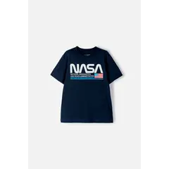 NASA - Camiseta manga corta azul para niño