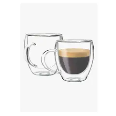 GENERICO - Taza Termo Doble Pared Resistente Vidrio Borosilicato Vaso T