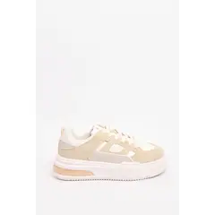 KOAJ - Tenis urbanos plataforma, con paneles color kaki. Mujer