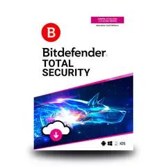 BITDEFENDER - Antivirus Total Security Para 5 Dispositivos - 1 Año