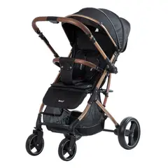 EBABY - Coche Maleta Reversible Rudi Negro