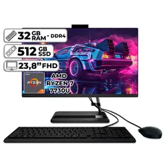 LENOVO - TODO EN UNO AMD RYZEN 7-7730U 32GB RAM 512GB SSD 238″ FHD