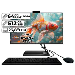 LENOVO - TODO EN UNO AMD RYZEN 7-7730U 64GB RAM 512GB SSD 238″ FHD