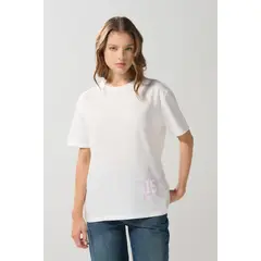 KOAJ - Camiseta para mujer manga corta, unicolor, hombro rodado, MUJER