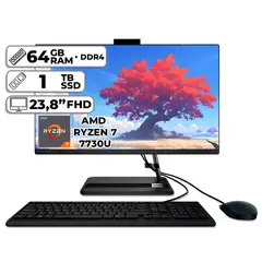 LENOVO - TODO EN UNO AMD RYZEN 7-7730U 64GB RAM 1TB SSD 238″ FHD