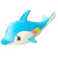 GENERICO - Muñeco Peluche Delfín Azul 42 Cm De Largo Suave Para Niños