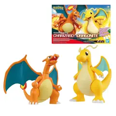 BANDAI - Juguete de Armar Charizard y Dragonite Model Kit Pokémon