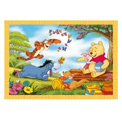 CLEMENTONI - Rompecabezas 4 En 1 Winnie Pooh Escenas Tiernas Para Niños