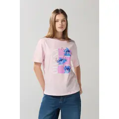 KOAJ - Camiseta rosada clara de Lilo & Stitch manga corta MUJER