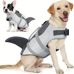 KOBALT - Chaleco Flotador Mascota de tiburon gris TALLA M