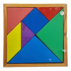 GENERICO - Juguete Juego Madera Didáctico Tangram Colores Rompecabezas