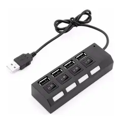 JALTECH - Multipuertos Hub Usb x4 Switch Led
