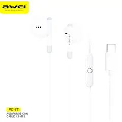 AWEI - Audifonos con cable PC-7T Blanco