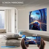 GENERICO - Mini Proyector Portátil 1080P - Con Bluetooth HDMIUSB Ideal para Cine en Casa y Exterior