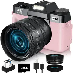 GENERICO - Cámara Digital 4K actualizada 2025 zoom digital de 16X para YouTube
