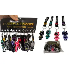 MAZUGI - PLlavero paquete de12 Oso Rayo Astronauta Con Correa Y Gancho