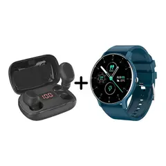 NEXT - Combo Reloj Inteligente ZL02 2025 + Audífonos Inalámbricos L21 Pro Android + iOS