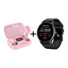 NEXT - Combo Reloj Inteligente ZL02 2025 + Audífonos Inalámbricos L21 Pro Android + iOS