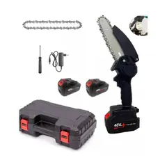 GENERICO - Mini Sierra Eléctrica De Cadena Portátil Dos Baterías 48v