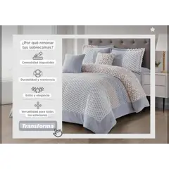 GENERICO - Sobrecama Cisne Blanco Cama King 2X2