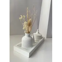 GENERICO - Centro decorativo mesa repisa mueble jarron flores bandeja