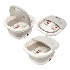 GENERICO - Tina Plegable Para Pies Hidromasaje Calor Burbujas Relajante Color Gris