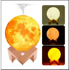 GENERICO - Difusor Lampara Luna 3d Colores 880ml + Esencia