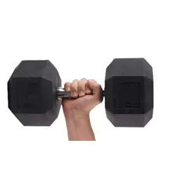 WONDER SPORT - PESAS MANCUERNAS DE 17 KG HEXAGONALES PROFESIONALES EN GOMA