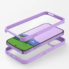 GENERICO - Estuche Protector Case Funda Full 360 Para Iphone 16 Lila