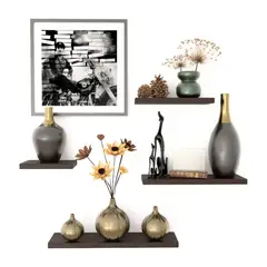 GENERICO - Super Promo!!!! Set 4 Repisas Flotantes - Decoración Moderna