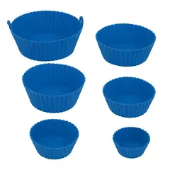 GENERICO - Set de 6 Moldes de Silicona Reutilizables para Freidora de Aire