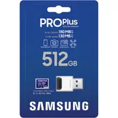 SAMSUNG - Tarjeta de Memoria PRO Plus 512 GB Hasta 180 MB/s + Lector USB